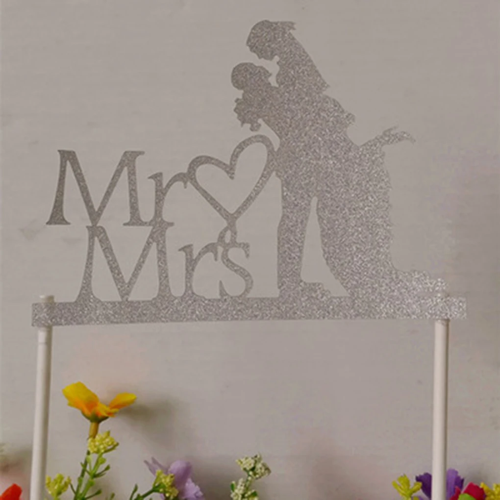 Mr& Mrs акрил/деревянный Топпер для торта вставка для торта карты украшение свадебного торта
