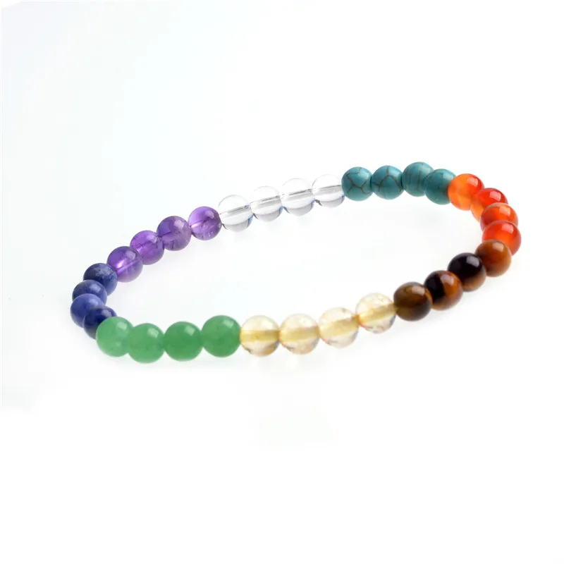 chakra bracelet natural stone with turquoises red onyx tiger eye Citrines aventurine lapis lazuli amethysts crystal bracelets | Украшения и