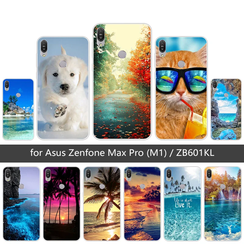 TPU Case for Asus ZB601KL Phone Cases 5.99&quot Soft Silicone Shell Zenfone Max Pro M1 Transparent Gel Scen Coque |