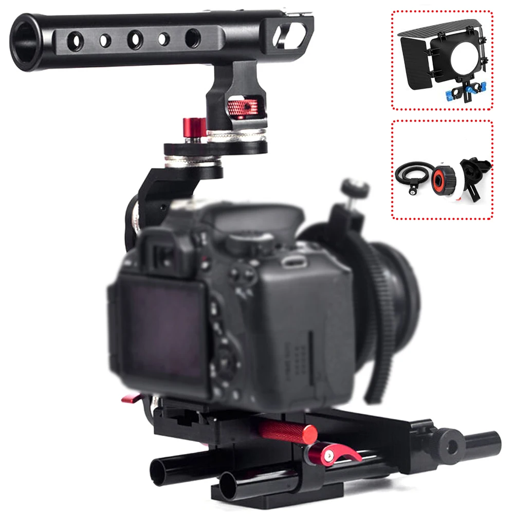 Камера клетке одного фото Камера Кейдж стабилизатор для sony A7S A7R2 GH5 5D4 5D3 A7S3 ПНП Z7 ручка для фотоаппарата Estabilizador Celular