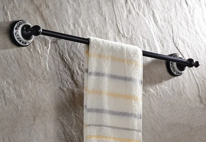 Черные латунные настенные держатели для полотенец Cba057|bar towel holder|towel bar holdertowel |