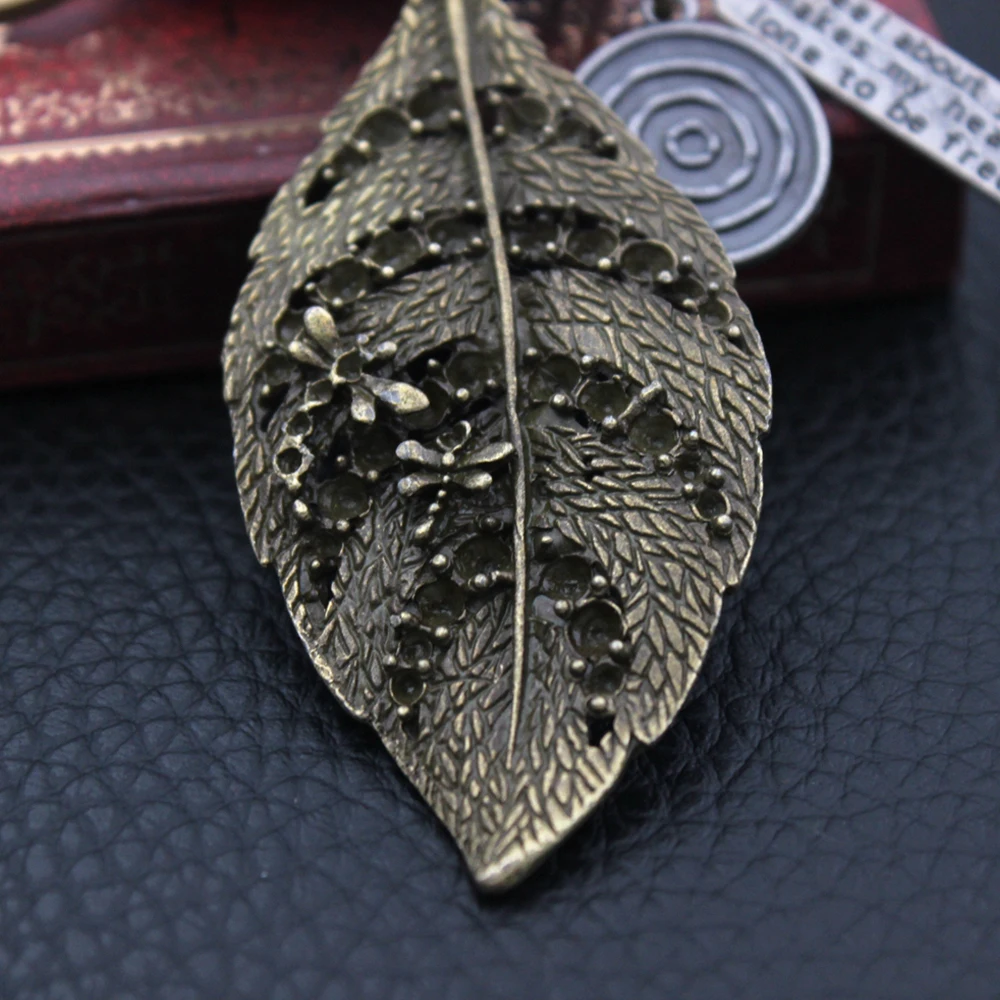 7*3 3 см панк натуральные листья брелки для женщин и мужчин винтажный