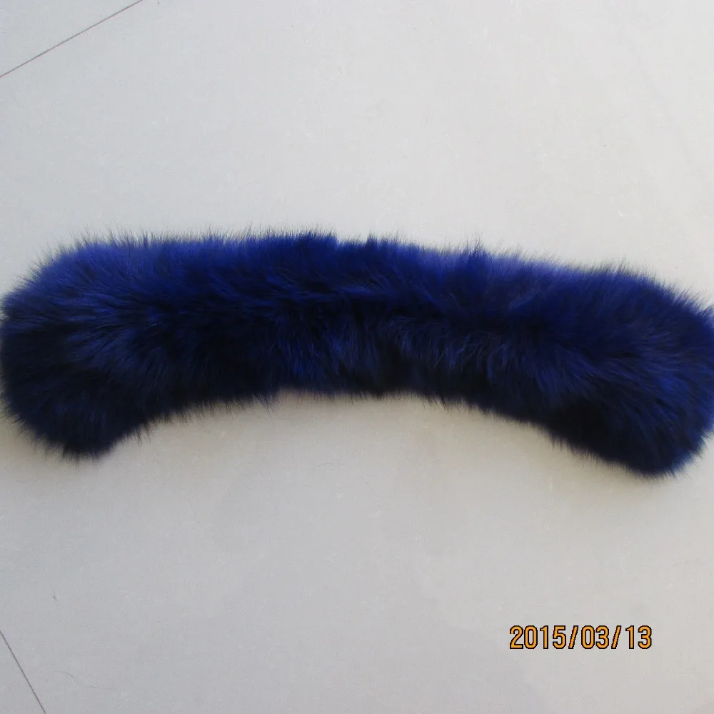 2015 Новый Женщины Подлинная Фокс Меховой Воротник Натуральный Мех Зимой Теплый