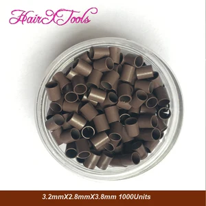 Easylock Bead 100 шт. черное прямое медное кольцо мини-замки 3,2x2,8x3,8 мм легко идентично для наращивания волос с наконечниками