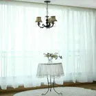 Дешевые мягкие тюлевые занавески чистого белого цвета для гостиной, прозрачные Занавески для спальни, оконные шторы, прозрачная кухонная ткань, пряжа