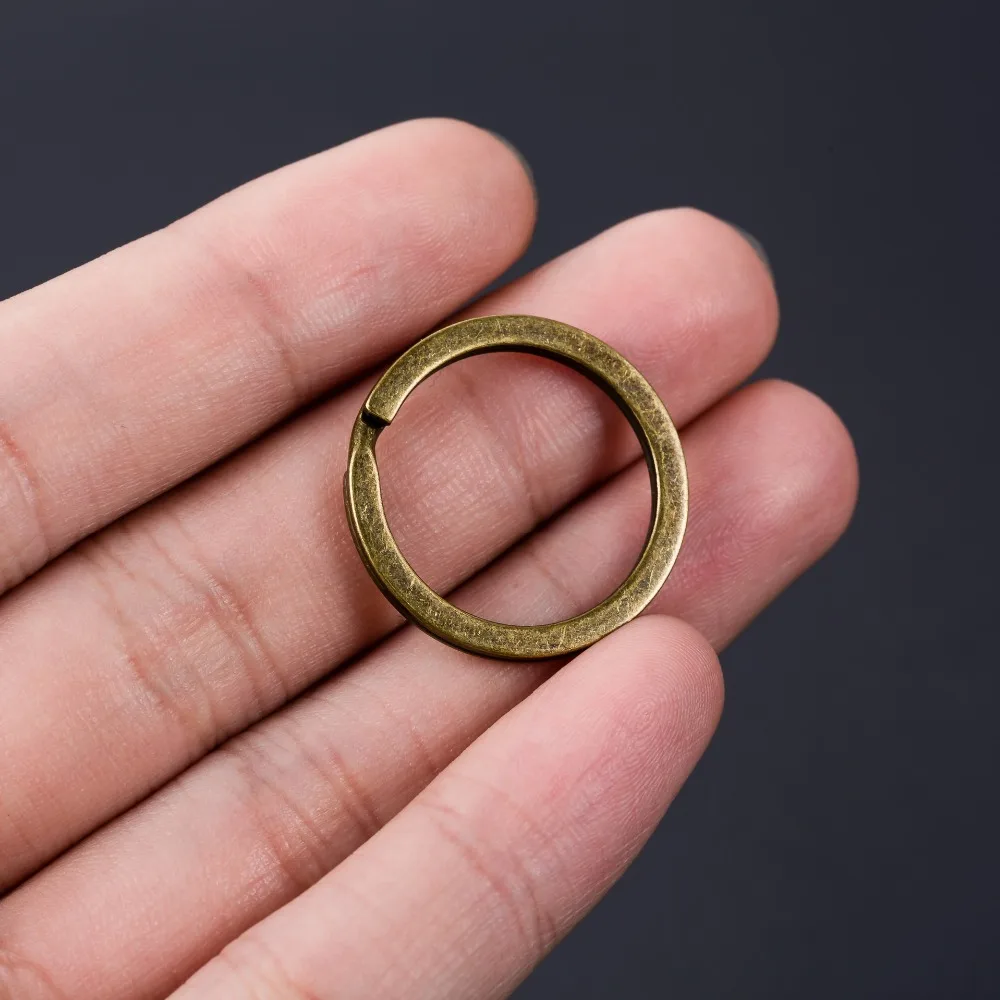 100 шт. DIY брелок металлический Винтаж бронза никель разрезной 20 мм 25 28 30 32 35 разъемы