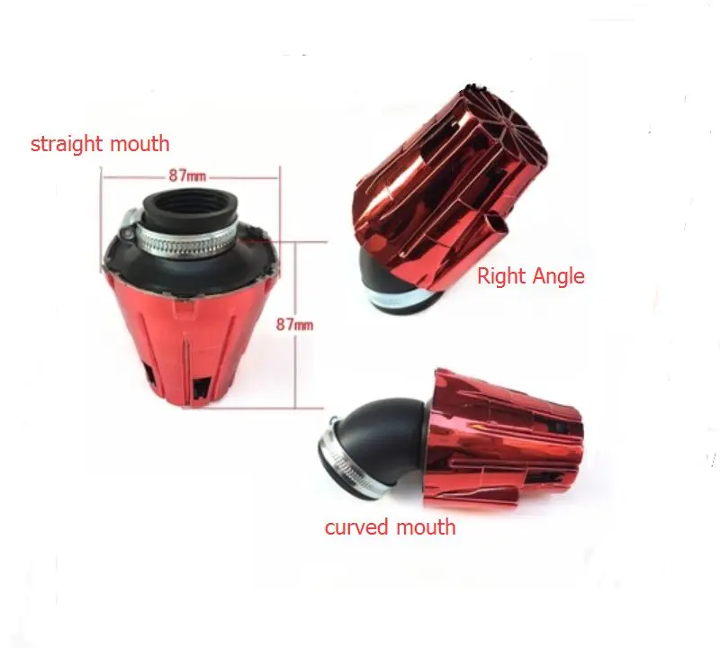 

YOSS 32/35/38/42/48/50mm Sponge Motorcycle Air Filter ATV Scooter Pit Bike Air Cleaner Intake Filter For Honda Yamaha red