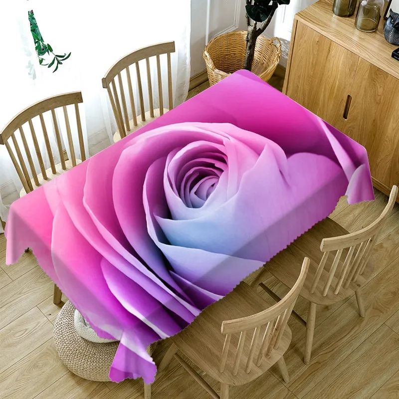 Pink table cloth Waterproof Polyester Cabinet Cover 3D Tablecloth rectangular banquet round Table Customized Pillowcase | Дом и сад