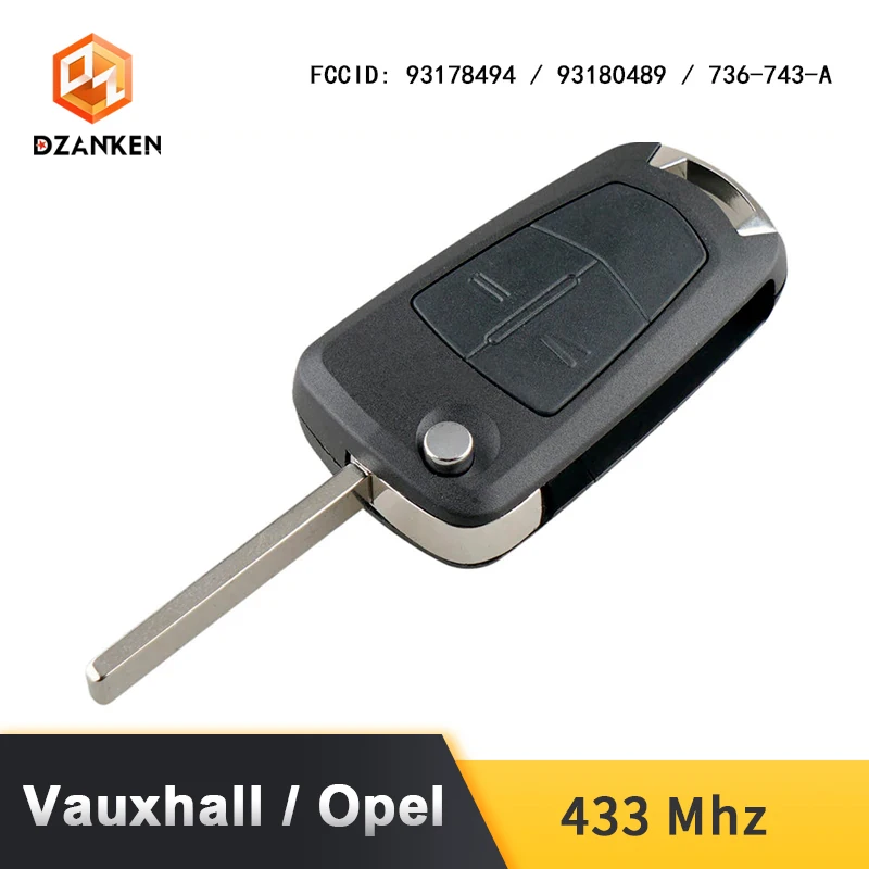 Чехол для дистанционного ключа автомобиля Opel Astra H Zafira B/Vauxhall С чипом транспондера