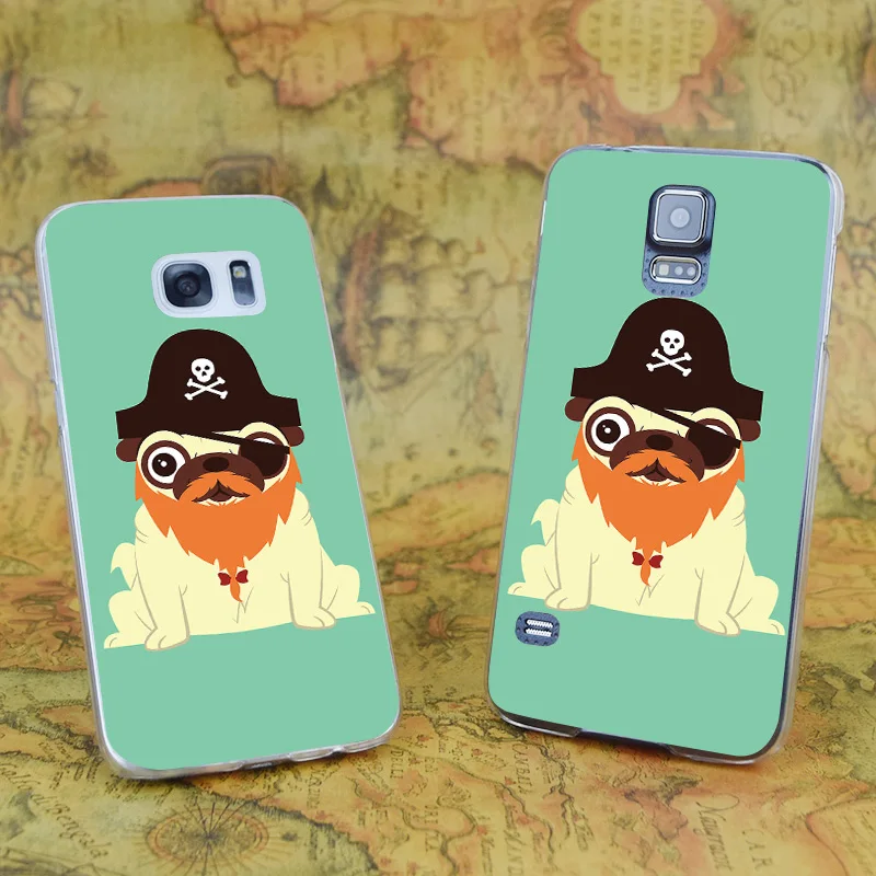 E0833 Pug In A Crew Transparent Hard PC Case Cover For Samsung Galaxy Note S 3 4 5 6 7 8 9 Mini Edge Plus |