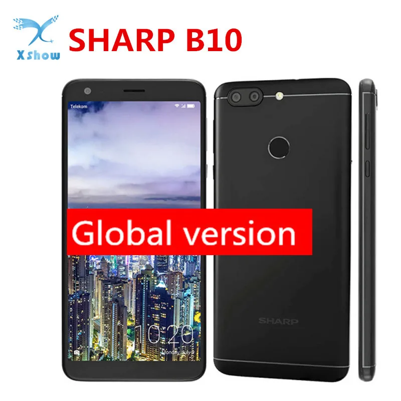 SHARP B10 смартфон ОЗУ 3 Гб ПЗУ 32 5 7 дюйма 18:9 HD + 1440x720 пикселей MTK6750T Androi 0 острый UI 13MP