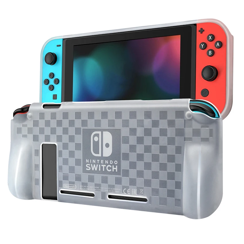 Защитный чехол из ТПУ для консоли Nintendo Switch прозрачный белый серый | Электроника