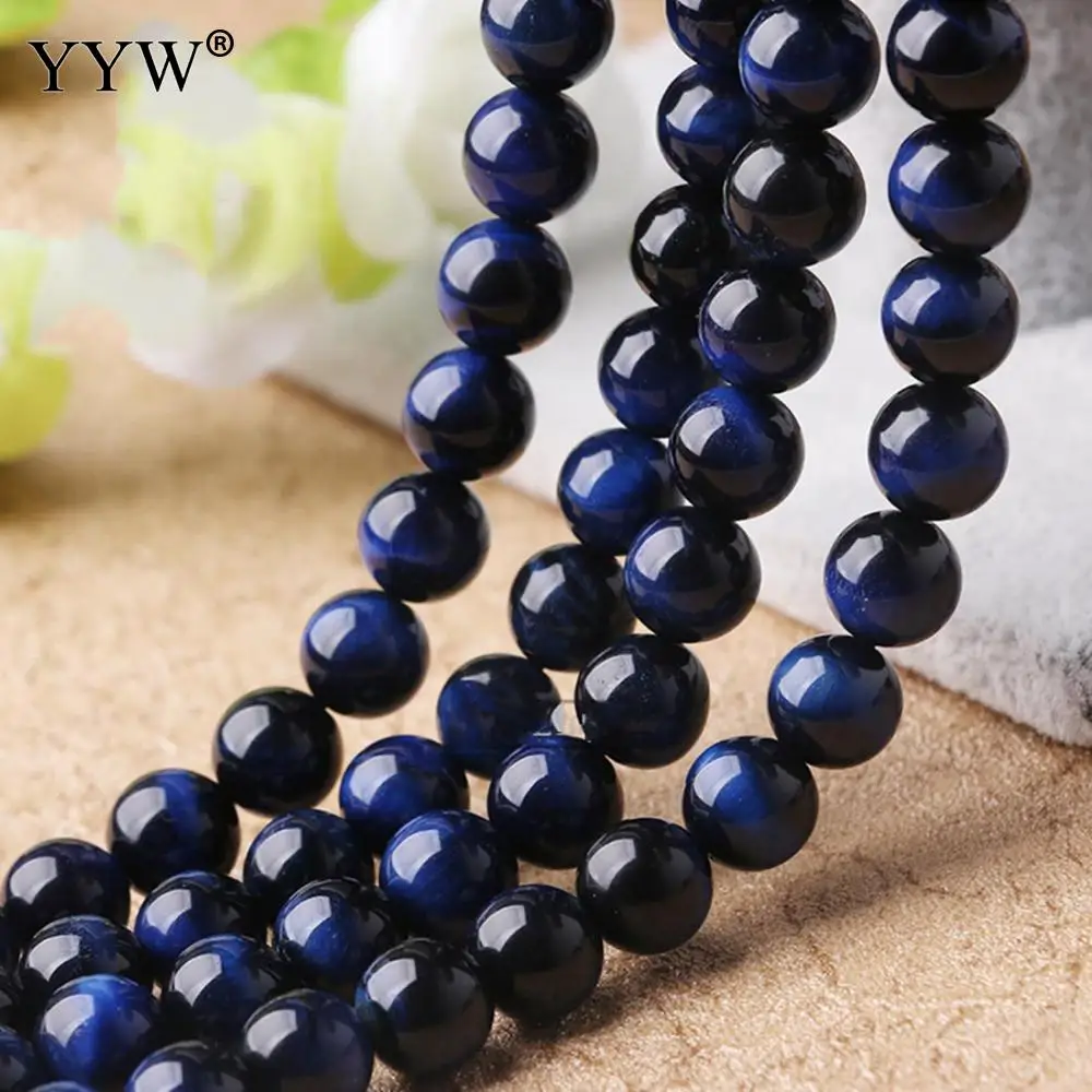 

Natural Stone Beads 6/8/10/12/14/16/18mm Tiger Eye Blue Round Loose Beads For Diy Necklaces Bracelets Jewelry Making 2019 Trendy