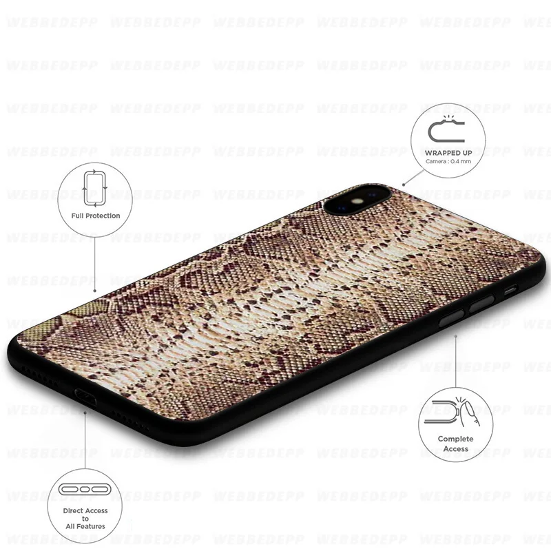 WEBBEDEPP Snake Skin Soft Case for Huawei Mate Honor 20 6A 7A 7C 7X 8 9 9X 10 View Lite Pro 30 |