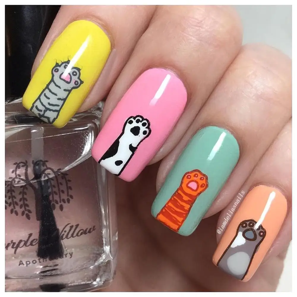 BeautyBigBang 1 шт. 6*12 см штамповка для ногтей Кошка Собака изображение пластины дизайна