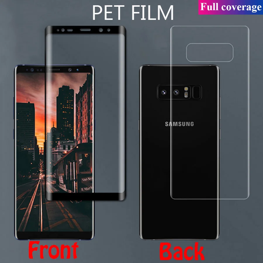 3D полное покрытие Передние Задние Экран Защитная hd пленка для мягкий ПЭТ