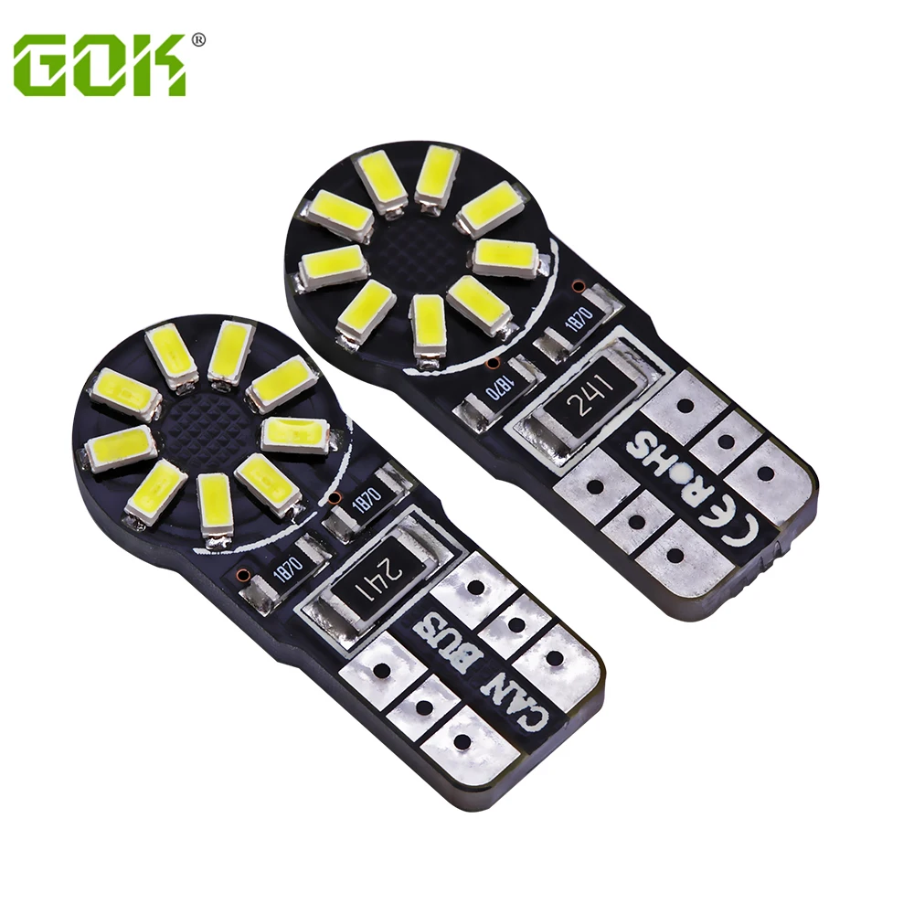 

500pcs T10 W5W Led Car Light Bulbs 6000K 158 147 161 168 Clearance Light t10 18smd 3014 Break Lights Turn Signal Light Reading