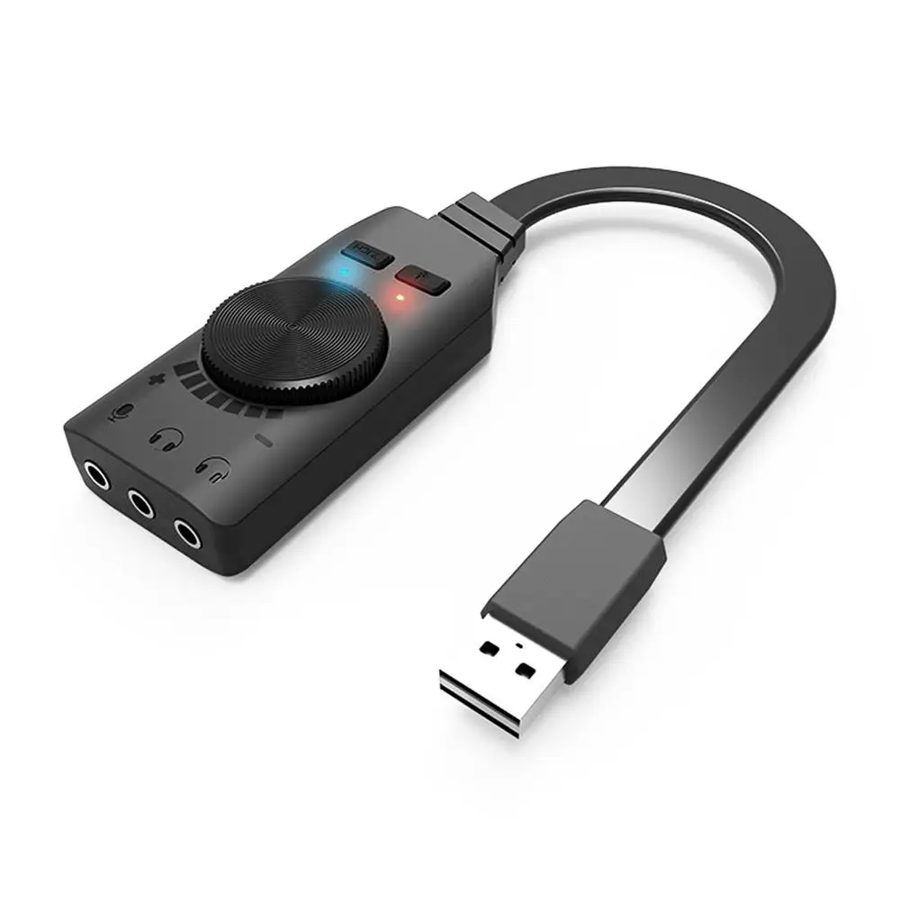 GS3 7 1 канальный USB внешний ПК ноутбук телефон игровая звуковая карта регулятор