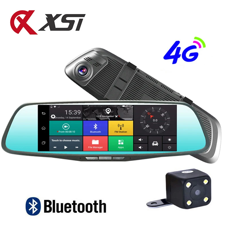 XST 4G 8-дюймовый Android 5 1 Автомобильный видеорегистратор сенсорный зеркало заднего