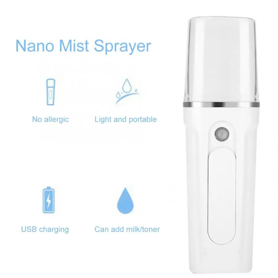 Nano Mist Sprayer Handy Atomization Machine Face Moisturizing Hydration Refreshing Care Massage Relaxation l |