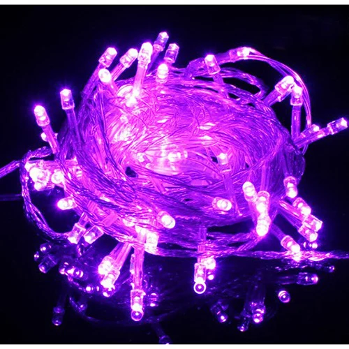 purple 10 м, 20 м, 30 м, 50 м, 100 м, сказочные гирлянды, светодиодный светильник, переменный ток, 220 В, светильник для рождественской вечеринки, праздничный декор, наружный/внутренний водонепроницаемый светильник ing - Испускаемый цвет: purple