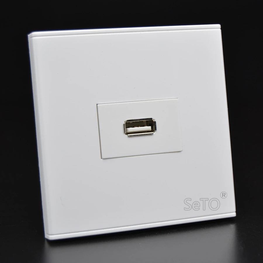 SeTo 86 Тип один порт USB Разъем Панель настенная панель гнездо Keystone Лицевая
