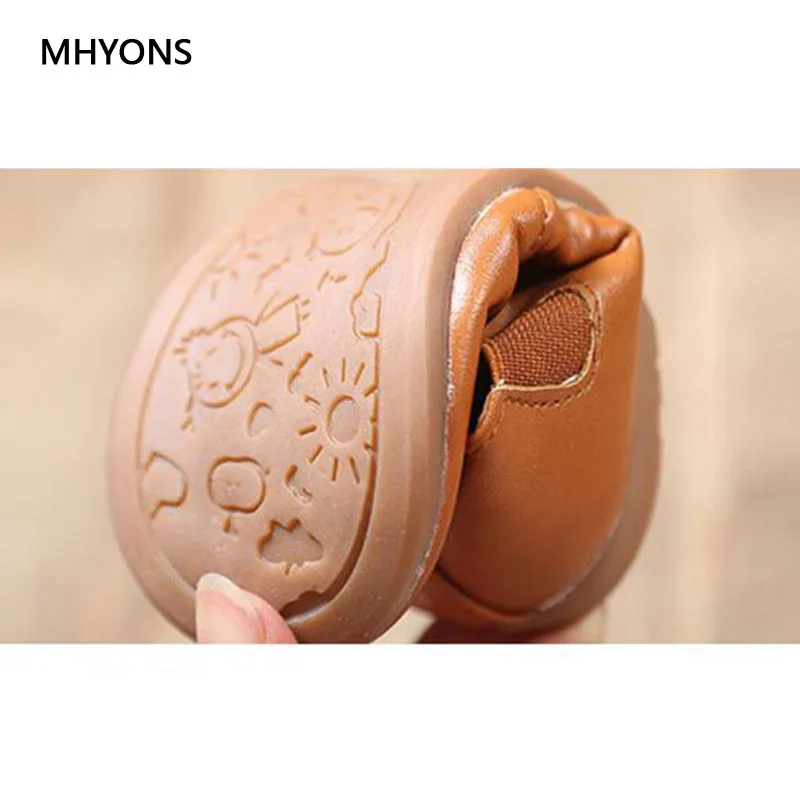 MHYONS/2019 Новинка детская кожаная обувь для мальчиков и девочек Винтаж принцессы