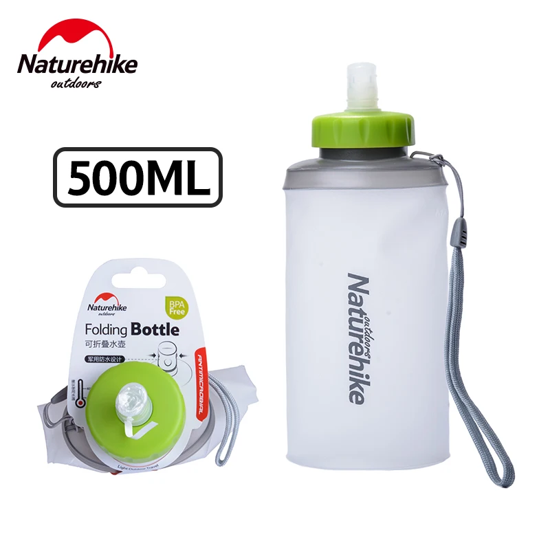 Naturehike сверхлегкие складные спортивные бутылки для воды без BPA зеленая бутылка