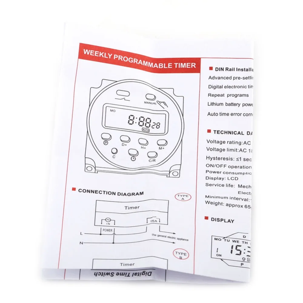 CN101A 24V-220V LCD Digital Weekly Programmable Power Timer Time Relay Switch im | Обустройство дома