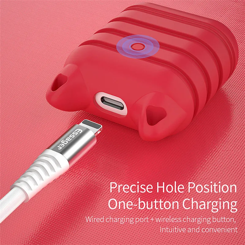 CALETOP Cute Soft Cases for Airpods Case Protecive Sillicone Cover Airpod Accessories With Anti-Lost Rope TWS Earphones | Электроника