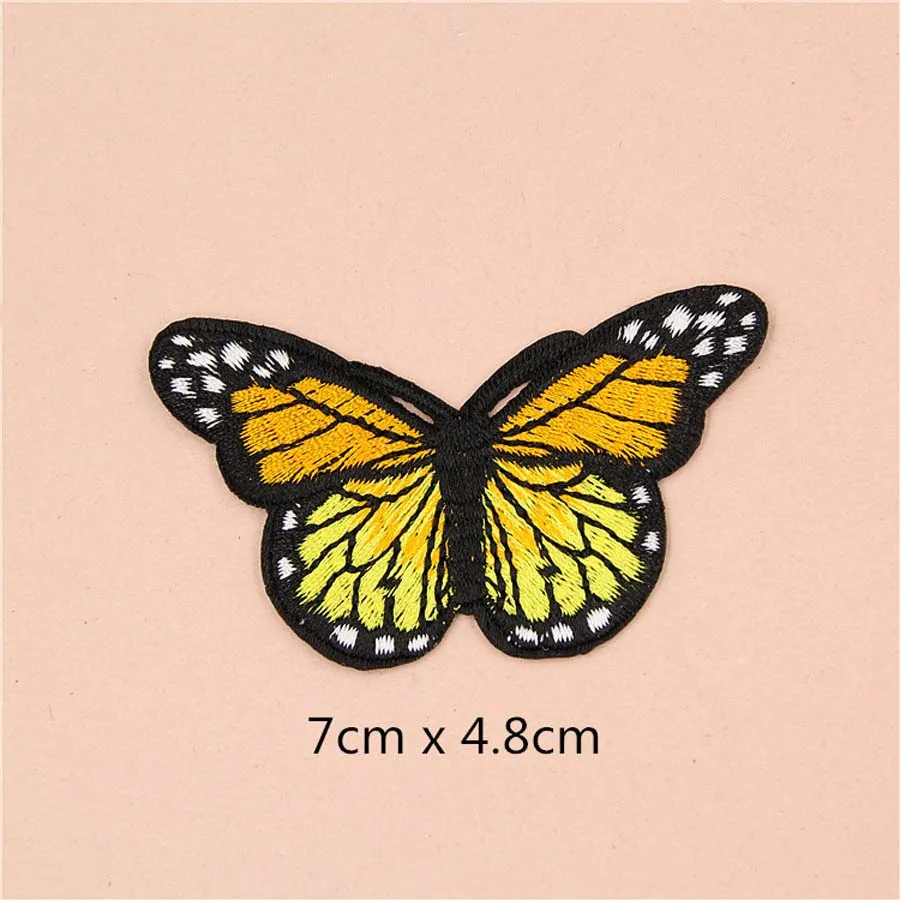 Красивые нашивки бабочки колпачки для обуви железные аппликации с вышивкой