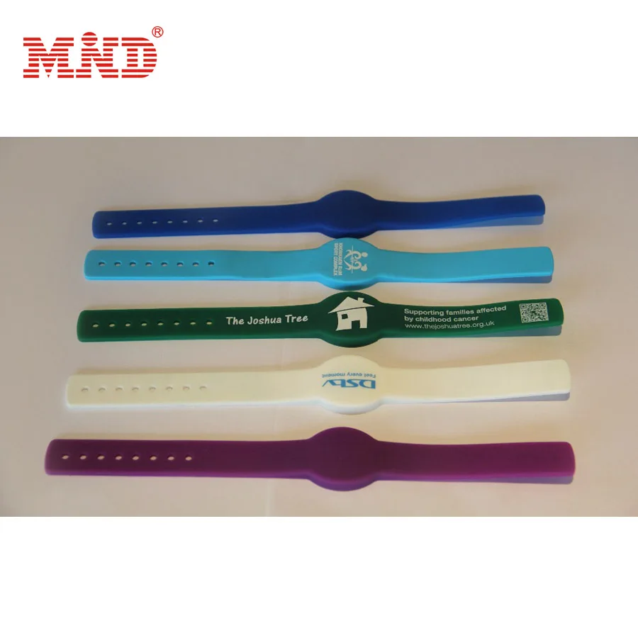 

100 шт., силиконовый браслет с RFID-чипом TK4100/ F08/ Ntag215