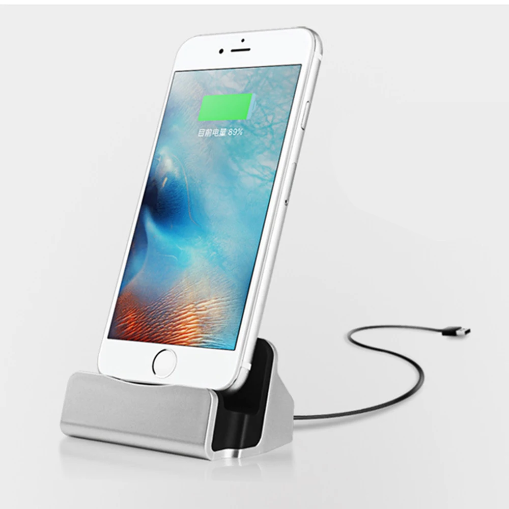 Turata Desktop Charger Stand Holder For iPhone X USB Android Type C Sync Cradle Base Dock Station Xiaomi Huawei LG | Мобильные