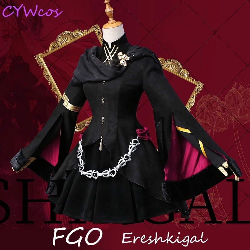 Fate/Grand Order FGO Ereshkigal Irkalla Lancer костюм для косплея женское черное платье в стиле Лолиты