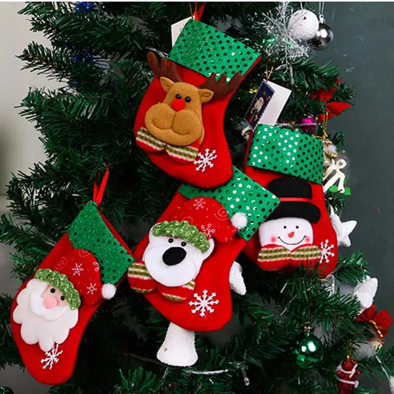 

3 Pieces/Set new Year Christmas Stockings Christmas Decoration gifts Supplies Decorations Festival Party Ornament