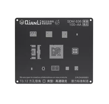 QIANLI iBlack 3D BGA трафарет MTK6582 MSM8917 2AA/8937/8953 1AB/B01-AB/8940 1AA/8916/8909/8939/8996 SDM636/660 Шаблон трафарет для законсервированное растение