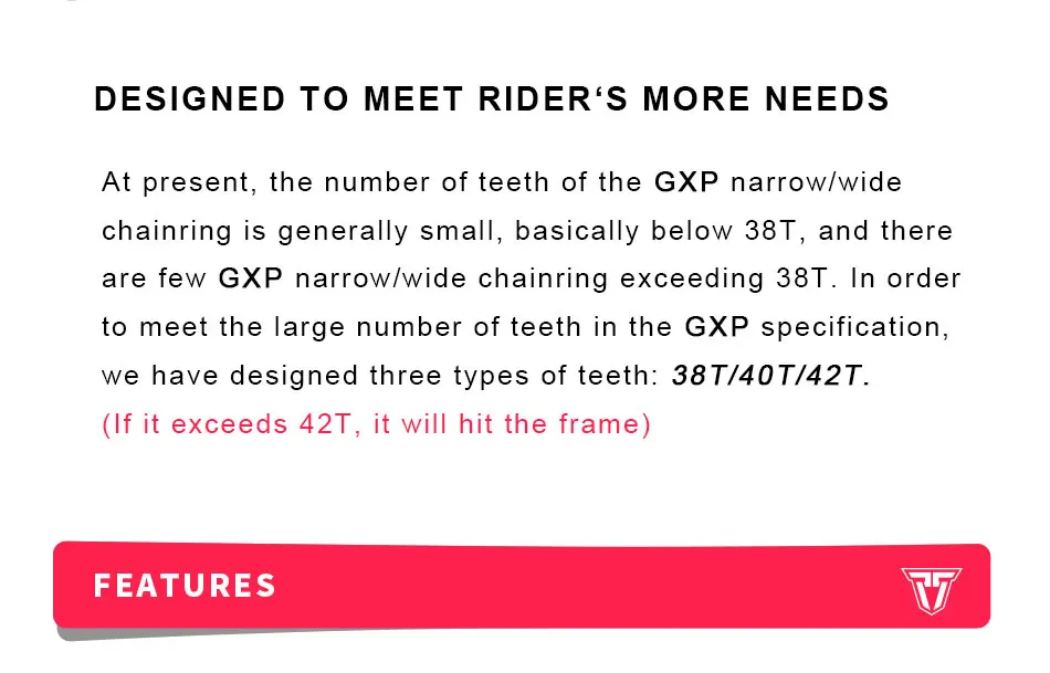 Пройти QUEST GXP велосипедная передняя звезда 38 T/40 T/42 T 0 мм смещение MTB Горный велосипедная Звездочка для Sram XX1 eagle XO1 X1 GX X9 Кривошипные части