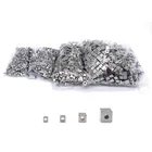 Бусина-Шарм квадратная из нержавеющей стали, 50 шт.лот, 2,5346 мм, с большим отверстием 2 мм