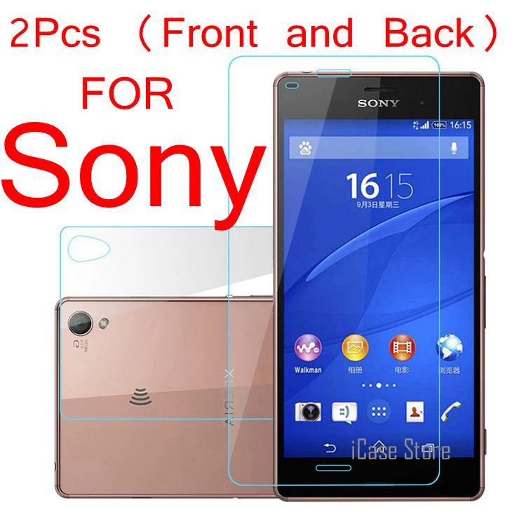 2 шт. (передняя и задняя) 9H закаленное стекло для sony Z1 Z4 Z5 Compact Premium Dual Z Z2 Z3 M4 M5 чехол