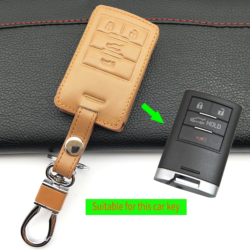 Кожаный чехол для Cadillac Escalade ATSL SRX XTS SLS CTS STS ATS BLS|key case for car|fob covercar key cover |