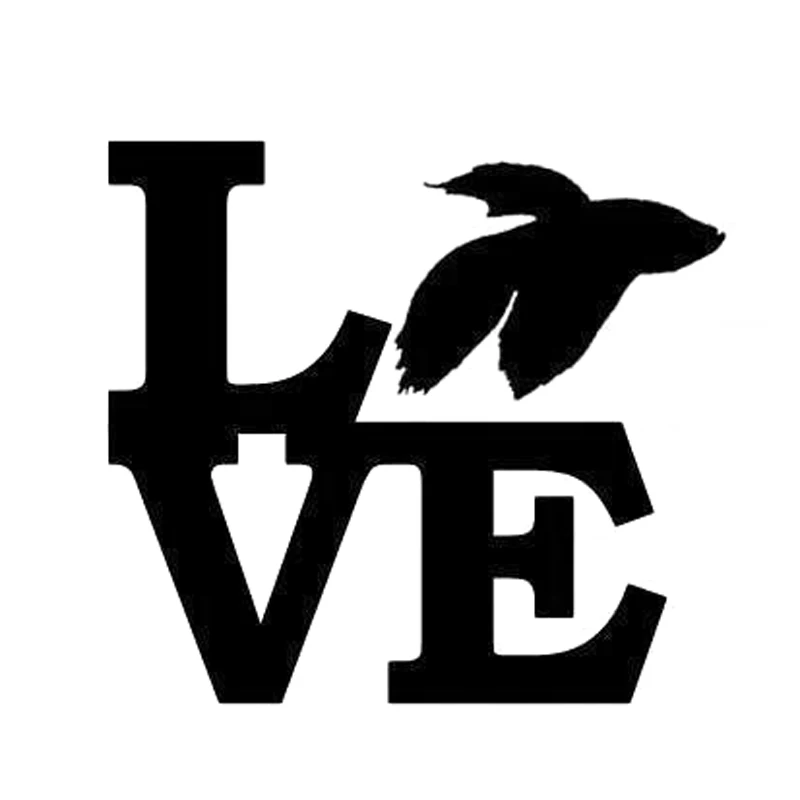 

35cm Betta Love Fashion Stickers Decals Vinyl Car-Styling Decor