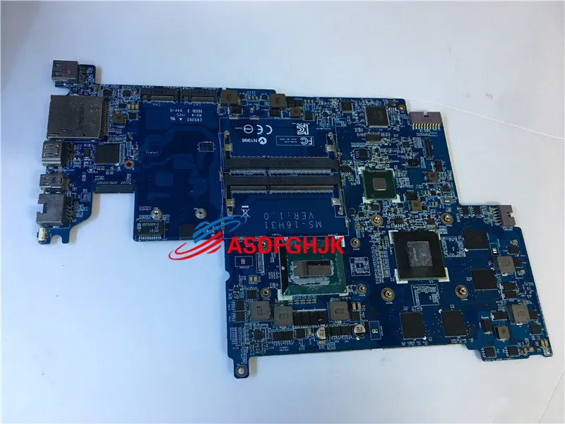 

GENUINE FOR MSI GS60 WS60 Series LAPTOP Motherboard WITH I7-4710HQ AND K2100M MS-16H31 MS-16H3 100% TESED OK
