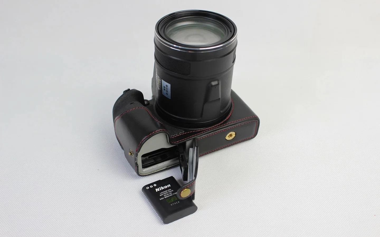 Чехол накладка из ПУ кожи для камеры Nikon Coolpix P900s P900 кофейного/черного/коричневого