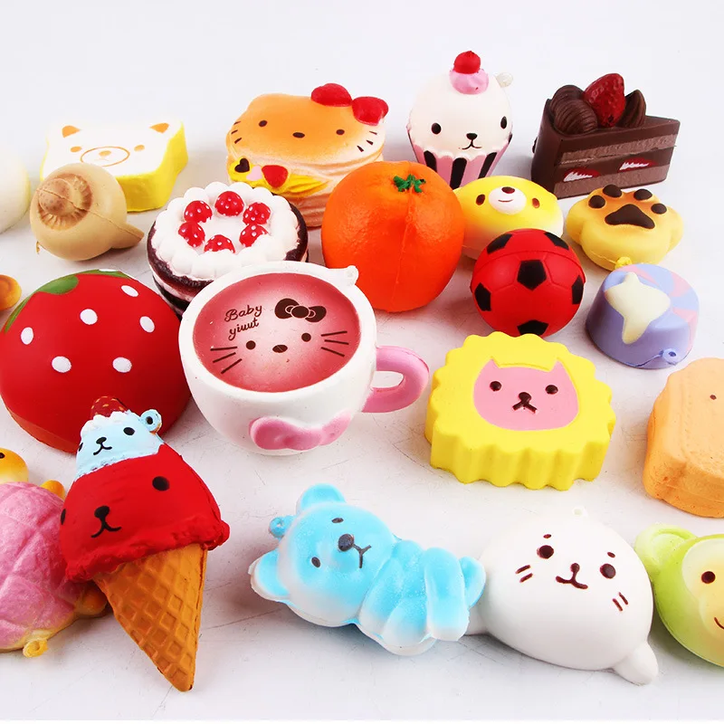 10 шт. случайный Squishy Panda хлеб мороженое замедлить рост симпатичный телефон