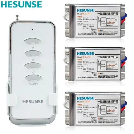 Бесплатная доставка HS QA161 1N3 Беспроводной 3 Way 85V 265V Дистанционное Управление