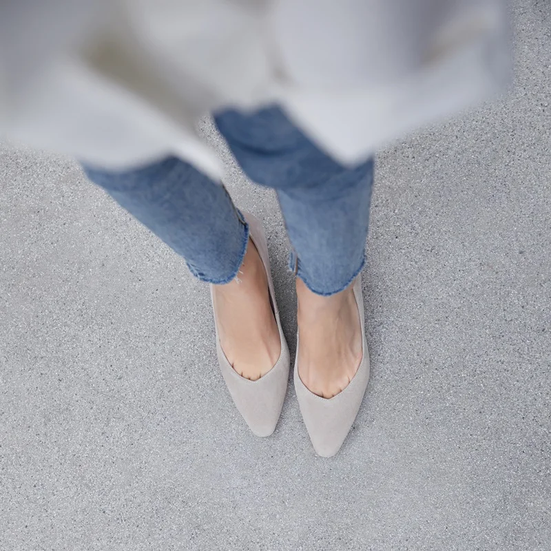 

ZVQ Spring Autumn Party Plus Size Shoes 2019 Fashion New Classic Office Dress Shoes 7cm High Heel Pumps Ladies Leather Shoes