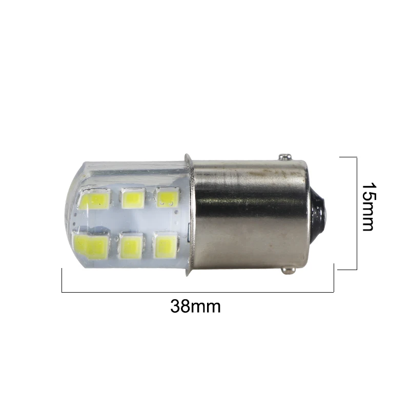 2X S25 1156 P21W BA15S 1157 BAY15D силикон 1 Вт Авто Светодиодные тормозные огни 12 В