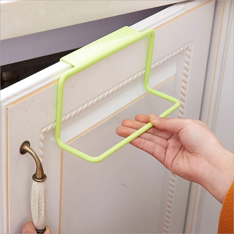 1PC Kitchen Towel Hanging Rack Holder Rail Organizer Free Nail Over Door Back Bathroom Cabinet Cupboard Hanger | Дом и сад