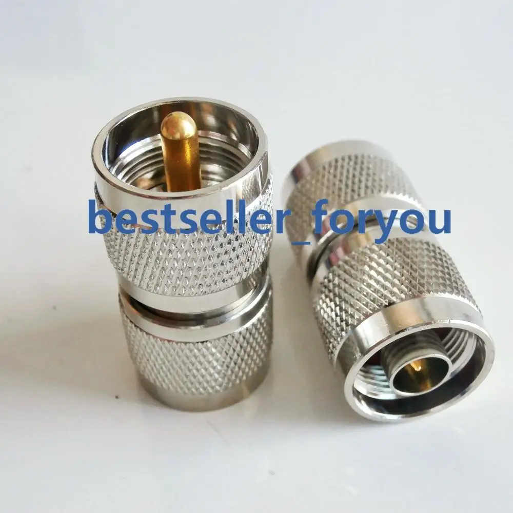 

2Pcs N-UHF N Male jack to UHF PL-239 Male Plug Connector Adapter