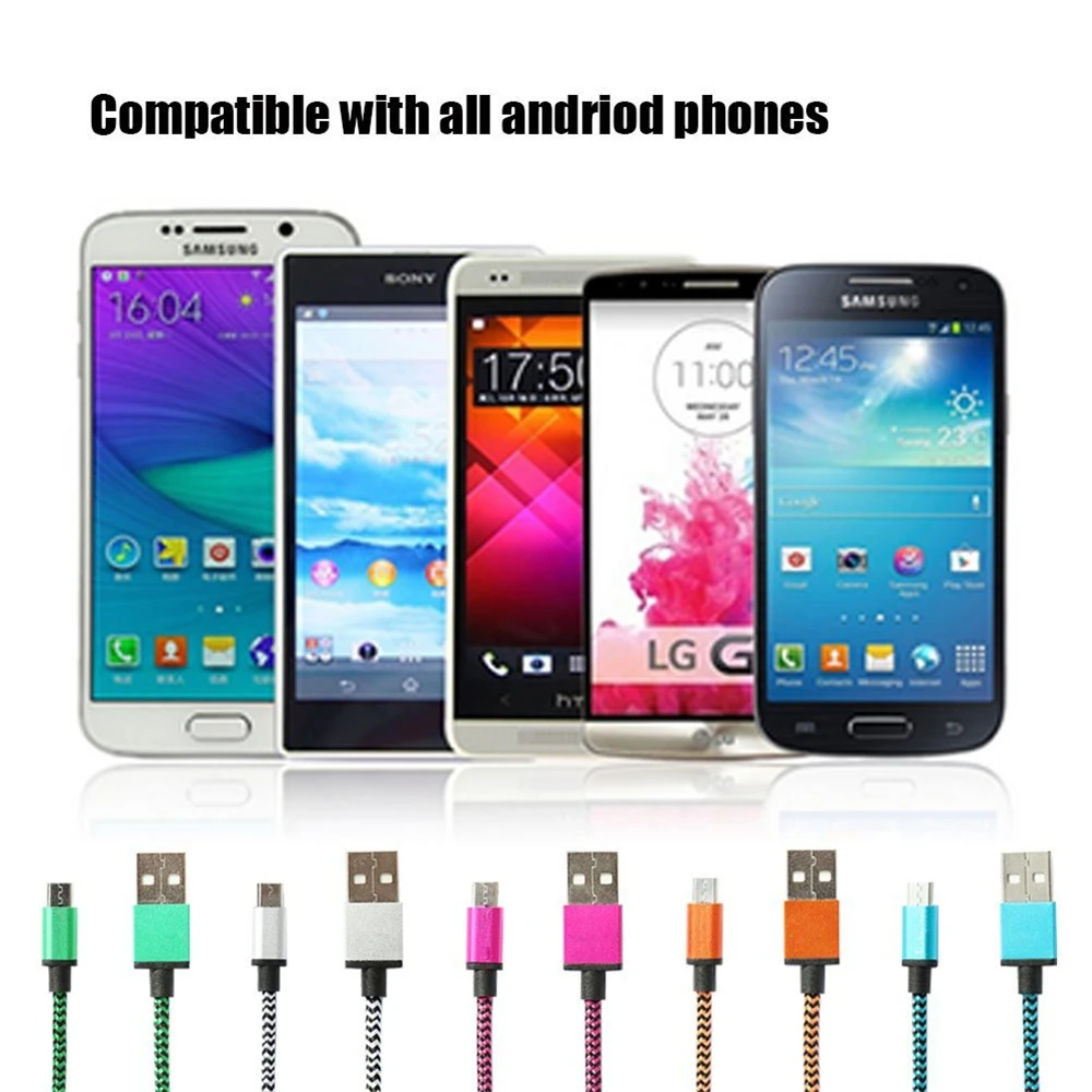 YIXIANG силовые кабели 1 м Micro USB кабель для синхронизации данных и зарядного